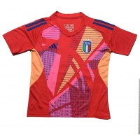 Camisa de time de futebol Itália Goleiro Replicas 2º Equipamento Europeu 2024 Manga Curta